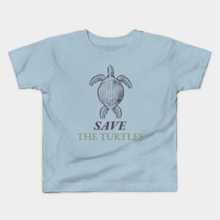 save the turtles Kids T-Shirt